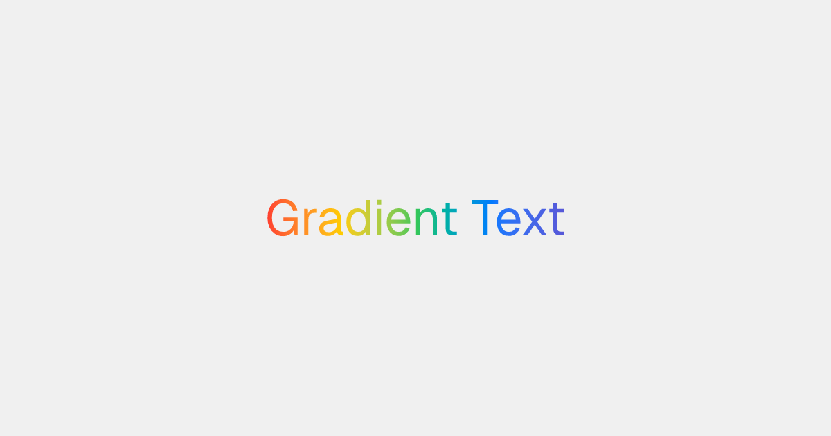 Gradient text